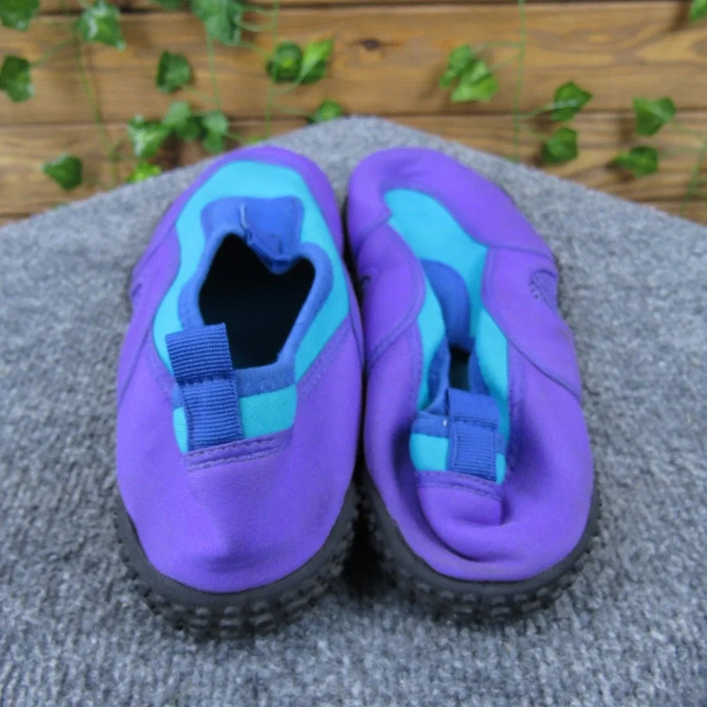 Water Sock Women 9‎ Purple Blue Textile Slip-On Aqua Shoes Lightweight
